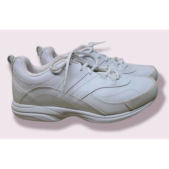 Womans Safe T Step White Lace Up Comfort Work Shoes Slip Oil Resistant 9W - Picture 1 of 8